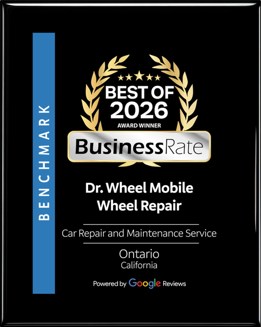 BusinessRate Best of 2026 award plaque for Dr. Wheel in Ontario, California
